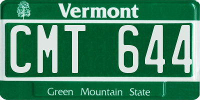 VT license plate CMT644