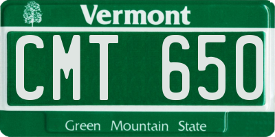 VT license plate CMT650