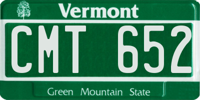 VT license plate CMT652