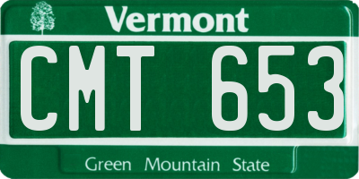 VT license plate CMT653