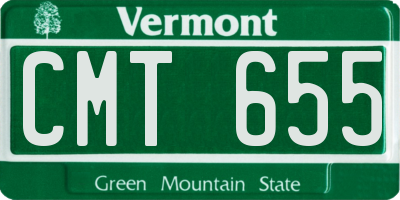 VT license plate CMT655