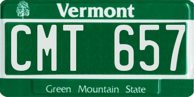 VT license plate CMT657