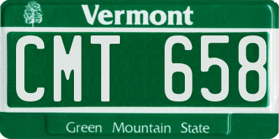 VT license plate CMT658