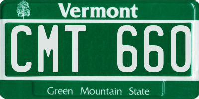 VT license plate CMT660