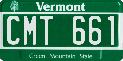 VT license plate CMT661