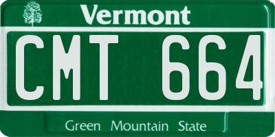VT license plate CMT664