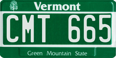 VT license plate CMT665