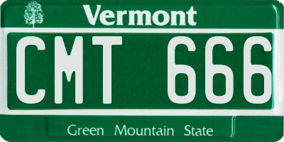 VT license plate CMT666