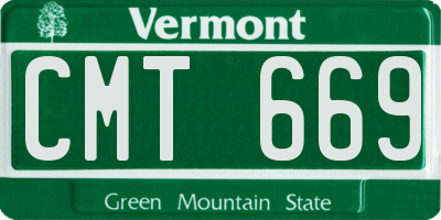 VT license plate CMT669