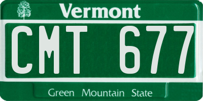 VT license plate CMT677