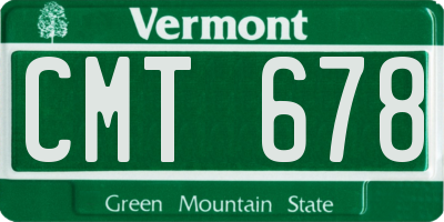 VT license plate CMT678