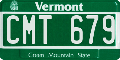 VT license plate CMT679