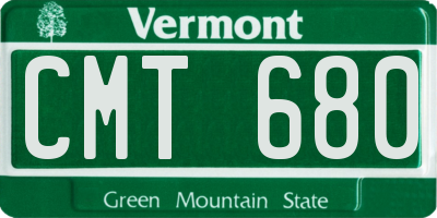 VT license plate CMT680