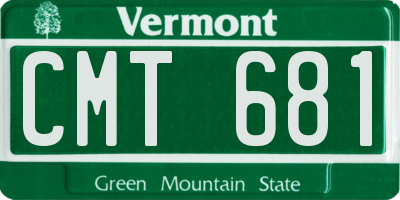 VT license plate CMT681