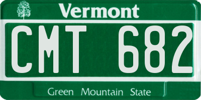 VT license plate CMT682