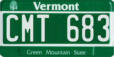 VT license plate CMT683
