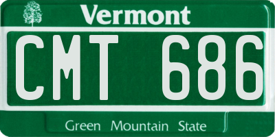 VT license plate CMT686