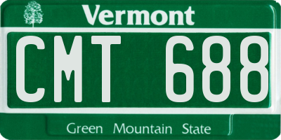 VT license plate CMT688
