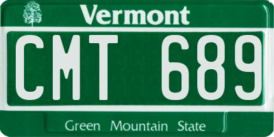 VT license plate CMT689