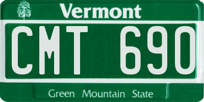 VT license plate CMT690