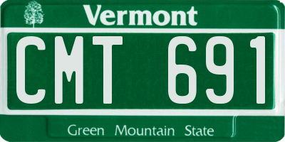 VT license plate CMT691