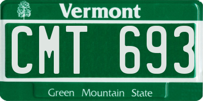 VT license plate CMT693