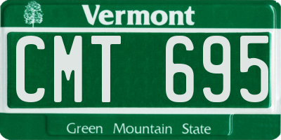 VT license plate CMT695
