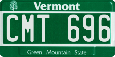 VT license plate CMT696