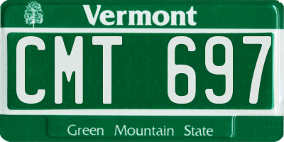 VT license plate CMT697