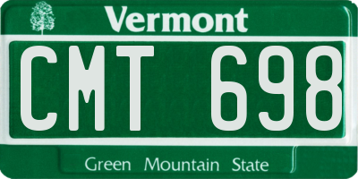 VT license plate CMT698