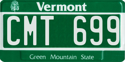 VT license plate CMT699