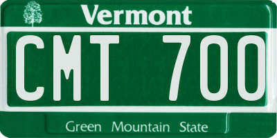 VT license plate CMT700