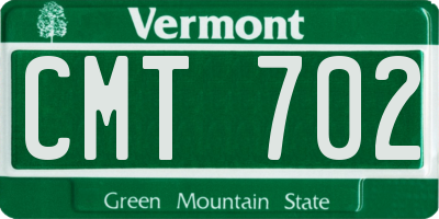 VT license plate CMT702