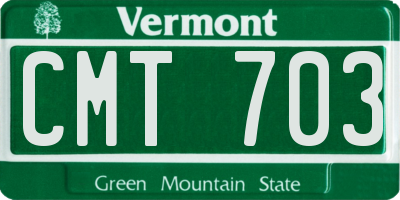 VT license plate CMT703