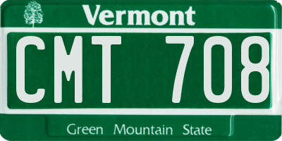 VT license plate CMT708