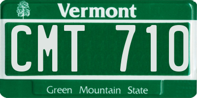 VT license plate CMT710