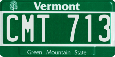 VT license plate CMT713