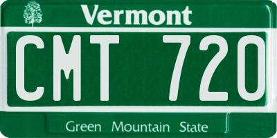 VT license plate CMT720