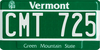 VT license plate CMT725
