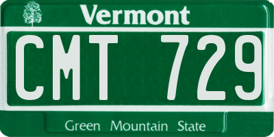 VT license plate CMT729