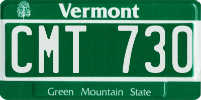 VT license plate CMT730