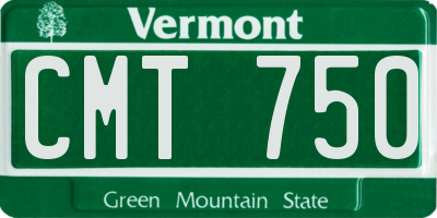VT license plate CMT750