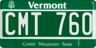 VT license plate CMT760
