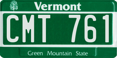 VT license plate CMT761