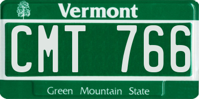 VT license plate CMT766