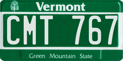 VT license plate CMT767