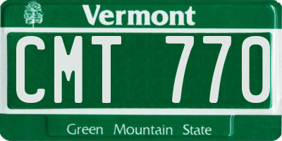 VT license plate CMT770