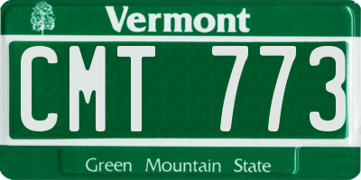 VT license plate CMT773