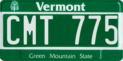 VT license plate CMT775