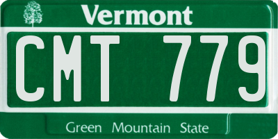 VT license plate CMT779